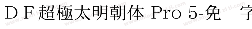 ＤＦ超極太明朝体 Pro 5字体转换